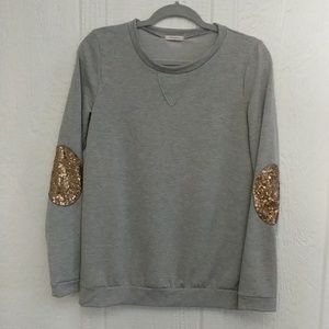 Boutique Grey Bling Sweatshirt Size Small